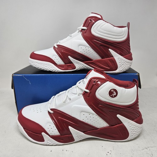 Herren SHAQ Devastator Mid Top gepolsterte Basketballschuhe/weiß rot/Größe 10,5 - Bild 1 von 7