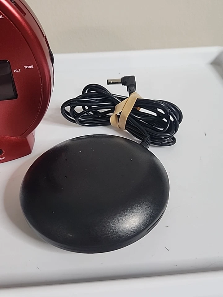 Sonic Bomb Dual Alarm Clock with Bed Shaker Red Sonic Alert Vibrating Alarm - Image 3 of 4
