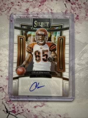 2023 Panini Select Chad Johnson Ocho Auto White Prizm Cincinnati Bengals 8/35