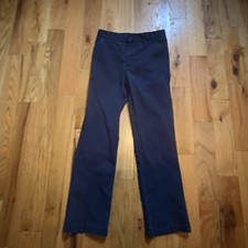 French Toast Boys Navy Chino Pants Size 10 Slim Fit Twill Pockets Cotton Blend
