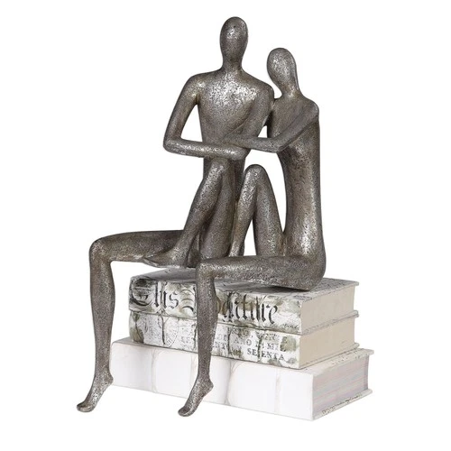 Uttermost 18992 Courtship 10"W Loving Couple Contemporary Resin - Nickel - Picture 3 of 4