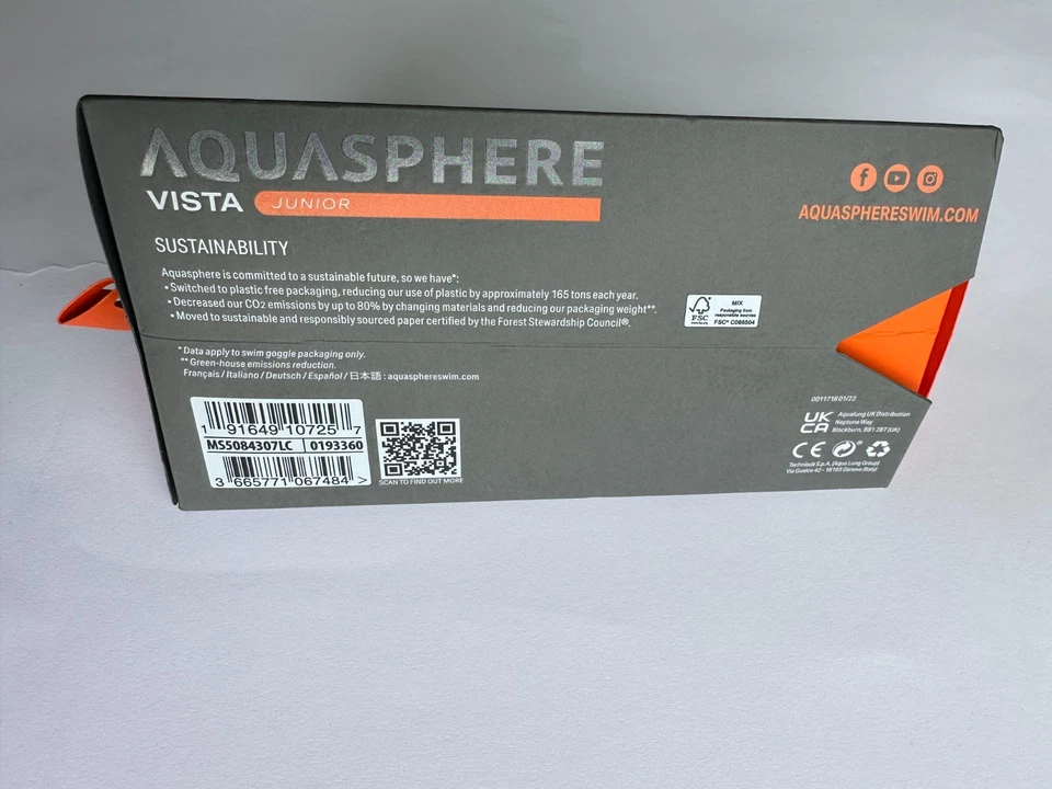 Aqua Sphere Vista Jr Learn to Swim Mask Kids Swimming Goggles Ages 6 and Up - image 3 of 4