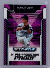 Tommy John 2025 Leaf Optichrome Baseball 1/1 Pre Production Proof