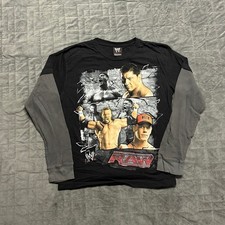 Vintage WWE John Cena, Batista, Triple H Thermal Long Sleeve Shirt Youth Medium