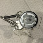 Silver Adjustable Swing Arm Desk Lamp, Corded, Dome Shade, Bulb, LT638A — photo 3