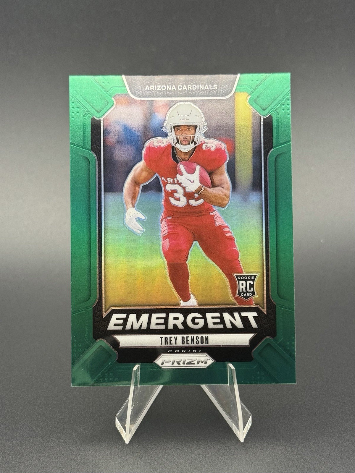 2024 Panini Prizm - Emergent Trey Benson #17 Green Prizm (RC)