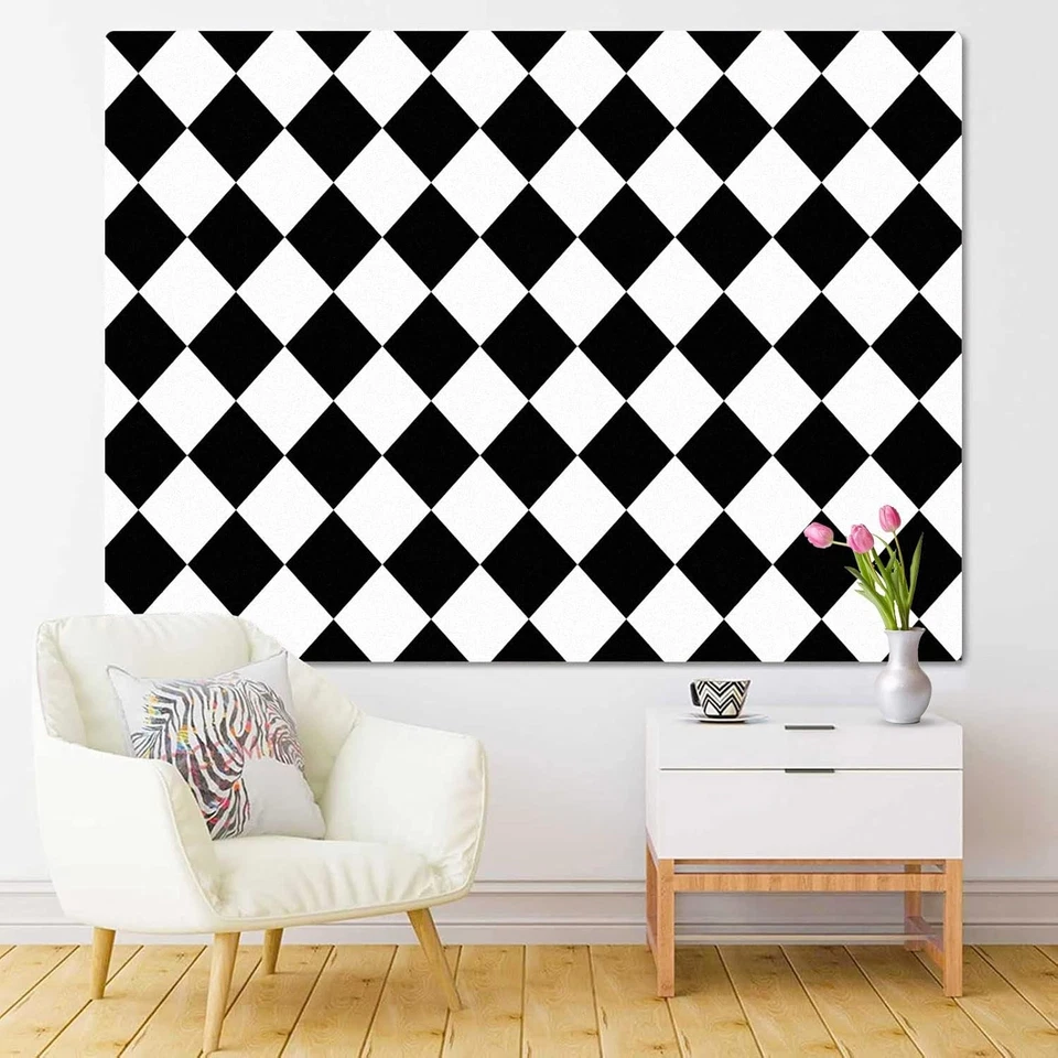 Tapiz de Emvency Mandala 60"x80" Decoración del Hogar Arlequín Negro y 60L x 80W Foto 2 de 4