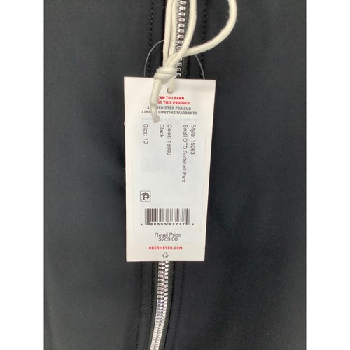 Obermeyer Women's 10 Black Snell OTB Softshell Bib Ski Pants Scoop Neck L9-20 - Picture 6 of 7