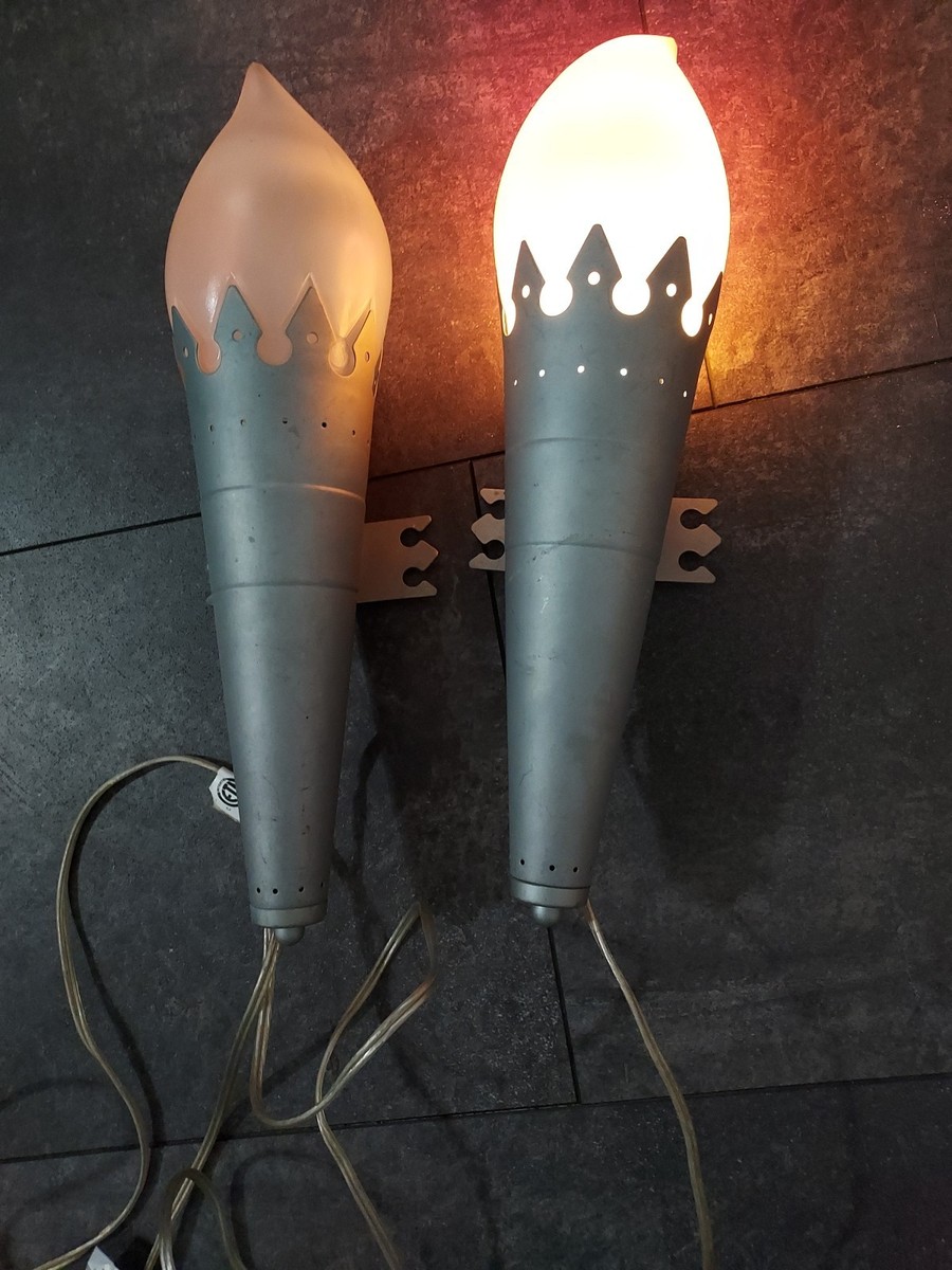 2 Ikea Minnen Fackla Wall Torch Medieval Castle Light Lamps