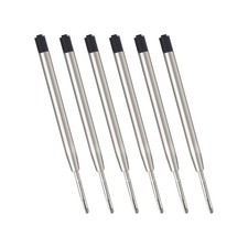 ,Black Ink Refills 6pcs , Replaceable Ballpoint Pen Refills, 1mm Medium Tip ...