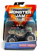 Monster Jam Grave Digger Monster Truck, Black wheels, Series 10, Spinmaster 2020