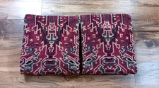 Ralph Lauren Bath Towels 2 Southwest Aztec Burgundy Navy Beige Ikat Design USA