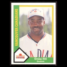 Orsino Hill #17 1990 CMC Minor League Vancouver Canadians Baseball Card MLB NM