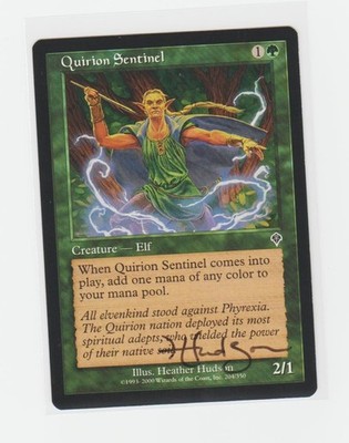 Magic the Gathering ~ Quirion Sentinel ~ M/NM ~ Invasion ~  Signed by Artist