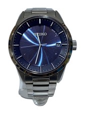 SEIKO Solar Watch Analog Stainless NVY SLV 7B24 0BP0