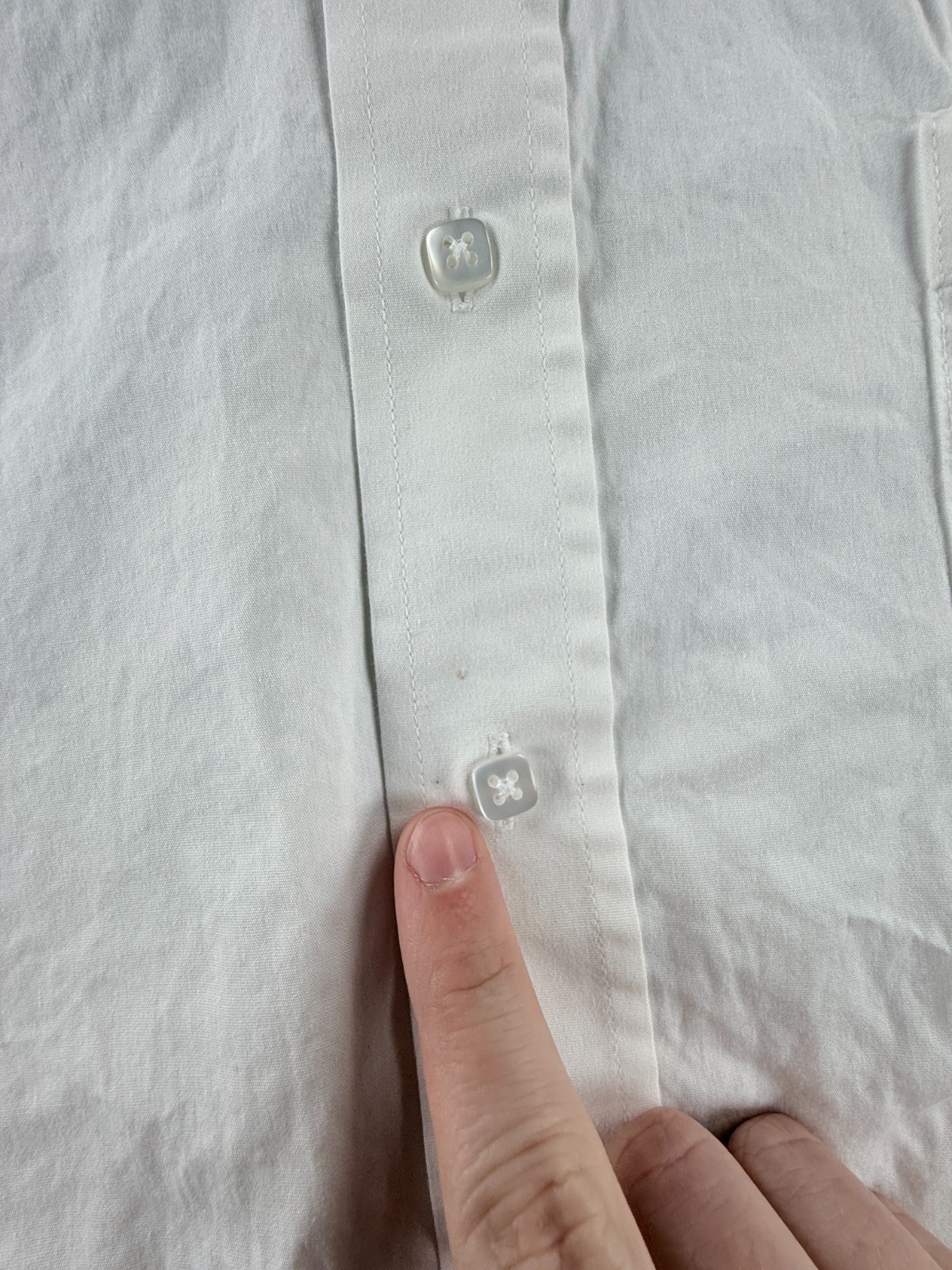 Cinch Cotton Button-Down Large White Solid Long S… - image 12