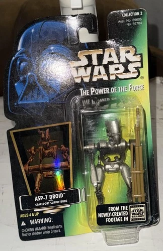 Vintage Star Wars POTF ASP-7 Droid Action Figure Kenner 3.75in MOC Sealed