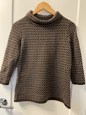 Talbots Women's Petite Pure Merino Wool  Knit Cowl Neck Size Sp