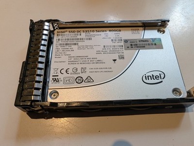 HPE 800GB SATA 6Gb/s 2.5'' SFF RI SSD | 804599-B21 805365-001 Gen8 Gen9 Gen10 SC