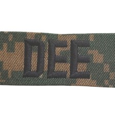 Name Tape DEE Woodland MARPAT 8" 1" TE Sew On Novelty Patch