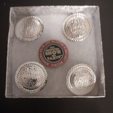 4 tocados de elefante anillados conchos 1 prendedor con logotipo Bros Barnum & Bailey Circus