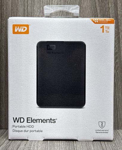 WD 1TB Elements Portable, External Hard Drive, WDBUZG0010BBK-WESN (NEW SALED)