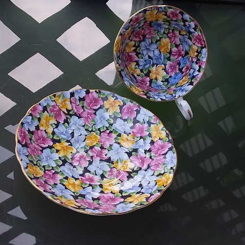 England Vintage Floral Chintz by Radfords Tea/Coffee Cup@ Saucer Set - Picture 8 of 10