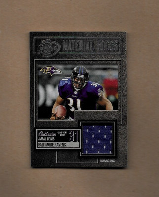 2003 Playoff Hogg Heaven Jamal Lewis Material Hoggs Relic Card #MH-46 SN#099/125