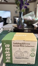 HAAKAA Ladybug Silicone Breast Milk Collectors 2.5 oz / 75 ml 2pcs New Sealed