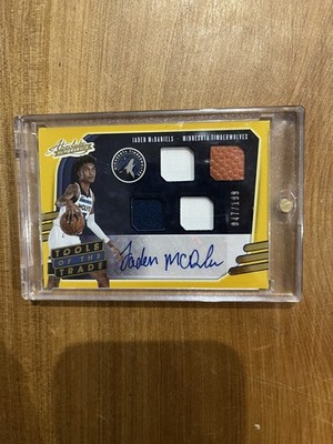 2020 Absolute Memorabilia Jaden McDaniels Tools Of The Trade Auto RC/199 Quad
