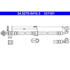 Bremsschlauch ATE 24.5270-0410.3 für Honda CR-V III