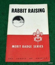 1946 BOY SCOUT MERIT BADGE BOOK - RABBIT RAISING