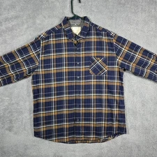 Weatherproof Vintage Long Sleeve Flannel Shirt Button Up Size XL 100% Cotton