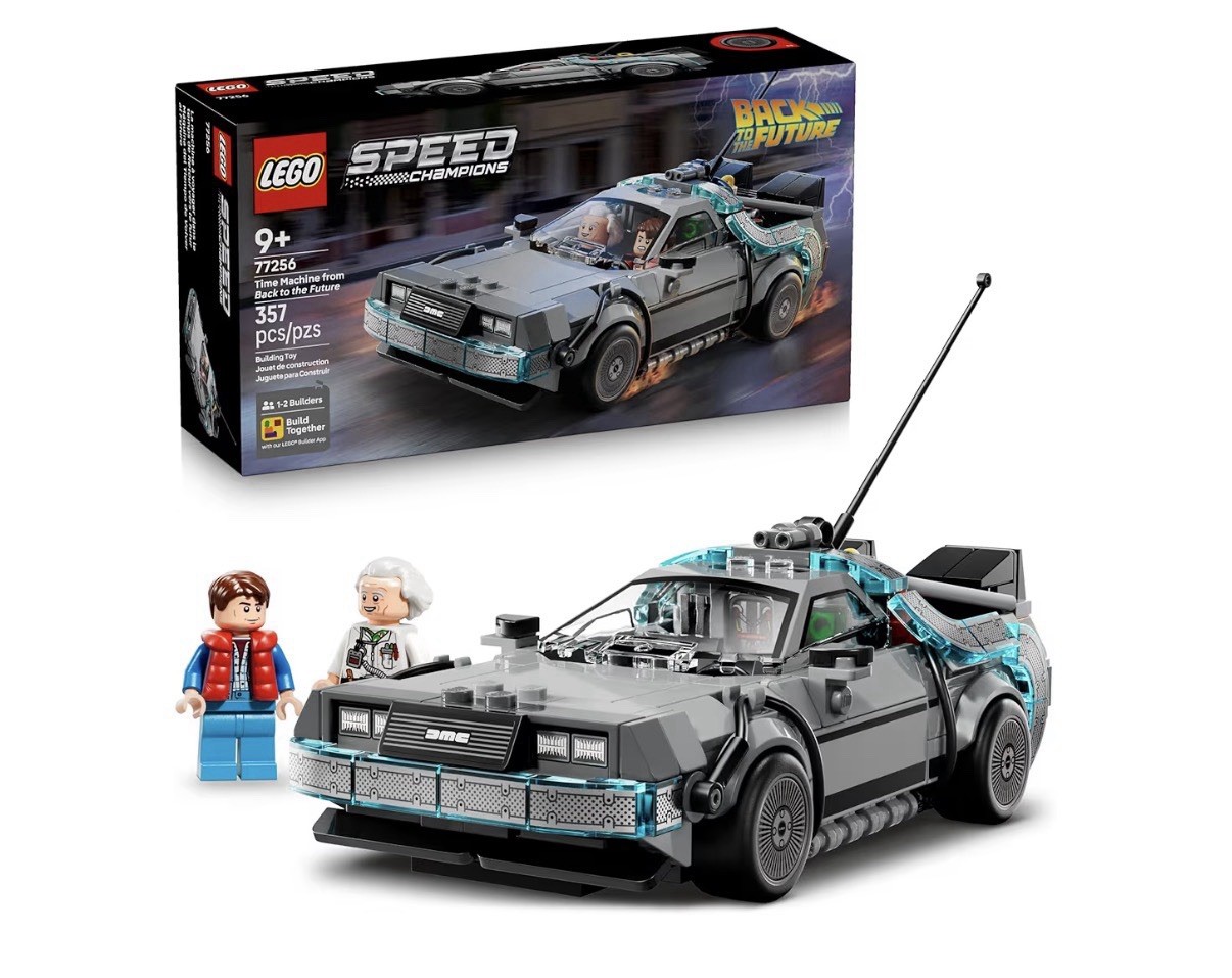 LEGO Speed Champions Time Machine from Back to The Future Building Toy for Kids