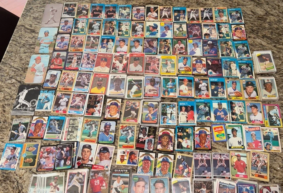 Огромный лот из 600+ карточек 1984 1986 1987 1975 Topps Donruss 1972 1965 1969 Mantle Auto - Изображение 2 из 4