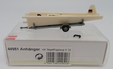 RARE MICRO BUSCH  HO 1/87 REMORQUE avec PLANEUR K 10 D-7742 #44951 IN BOX