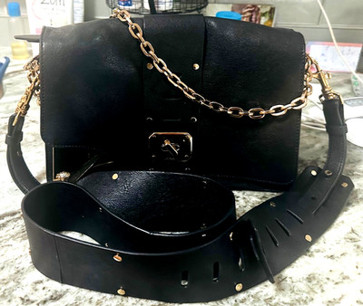 Versace La Medusa Crossbody Soft Lamb Lthr Bag w/add'l Gold Handle- MSRP -$1950