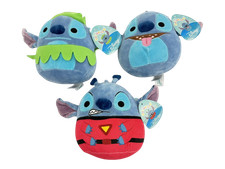 3 pc Disney Squishmallows NEW Lilo  STITCH 7" Alien Tongue Out  Hula Plush Lot