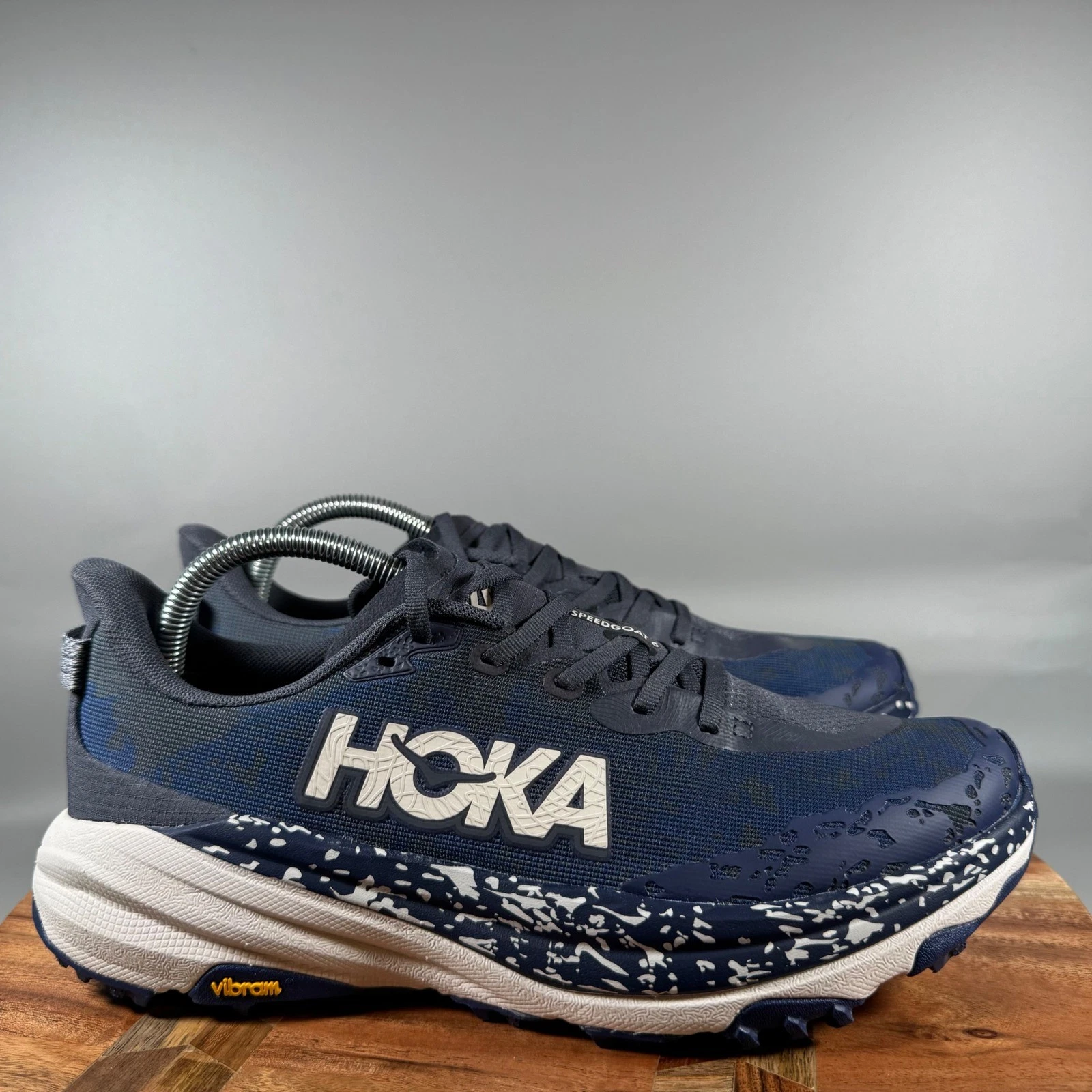 Hoka Speedgoat 6 Mens Trail Running Shoes Navy White 1147791 CDN Size 9D