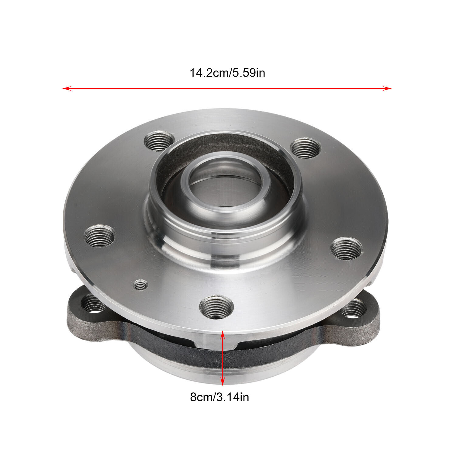 Wheel Hub Flange+Bearing+Bolts Kit For Audi A4 A5 A6 A7 A8 Q5 2.0 TDI