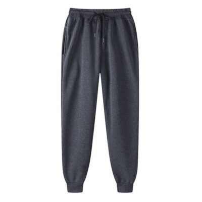 Men Jogging Fleece Joggers Tracksuit Bottoms Trousers Gym Workout Sweat Pants 