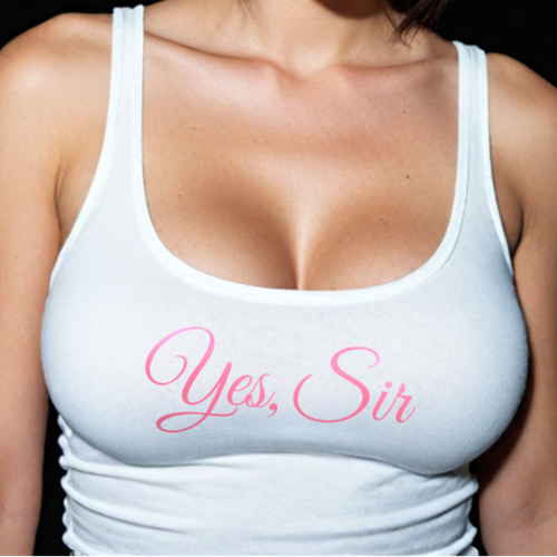 Yes Sir Shirt Slut Tank Top Slutty Clothes Bimbo Outfit Fetishwear | eBay