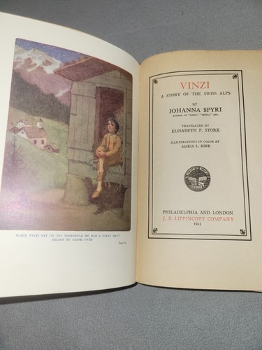 Vinzi by Johanna Spyri 1923 second impression illustrated by Maria L. Kirk - Picture 7 of 8