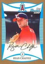 2008 Bowman Draft Prospects Gold #BDPP14 Ryan Chaffee Los Angeles Angels