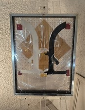 Gio Pomodoro Op Art tre strutture sovrapposte plexiglass e acciaio anni '70 Raro