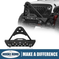 Hooke Road Stinger Bar Front Bumper W Winch Plate For 07-18 Jeep Wrangler Jk