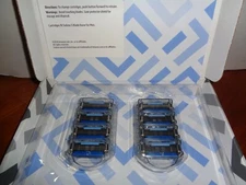 8 Solimo 5-Blade Razor Refills Men with Trimmer Also Fits Schick Quattro Handles