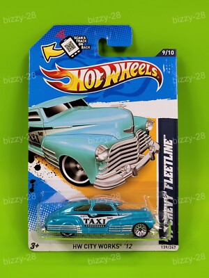 Hot Wheels HW CITY WORKS '12 ~ '47 CHEVY FLEETLINE (Blue) (139/247) V5609 New!