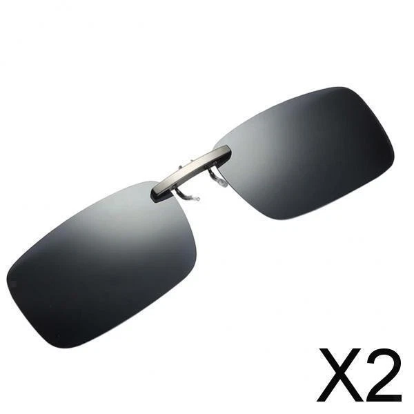 2 Pezzi Clip Occhiali da Sole, Occhiali Da Sole Polarizzati Clip per uomini donne, Buoni Moda Lenti da sole sovrapponibili Clip per occhiali per Guida