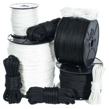 Solid Braid Nylon Rope in 1/8, 5/32, 3/16, 1/4, 5/16, 3/8, and 1/2 Inch Diameter